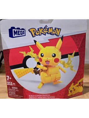 Mega Construx Pokémon Build & Show Pikachu Figure - 211 Pieces, Ages 7+